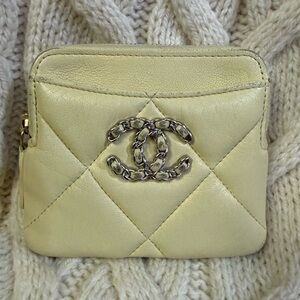 Chanel 19 Lambskin Zippered Coin Purse